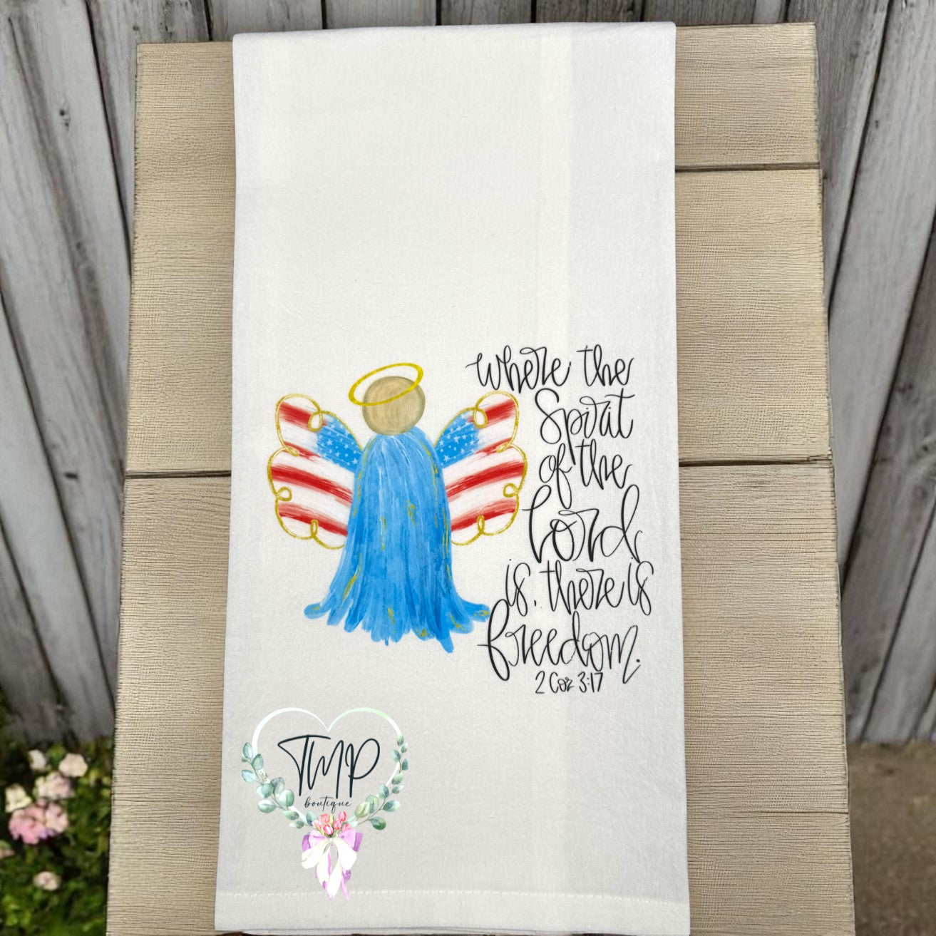 Where the Spirit of the Lord Is – Freedom Angel Hand Towel