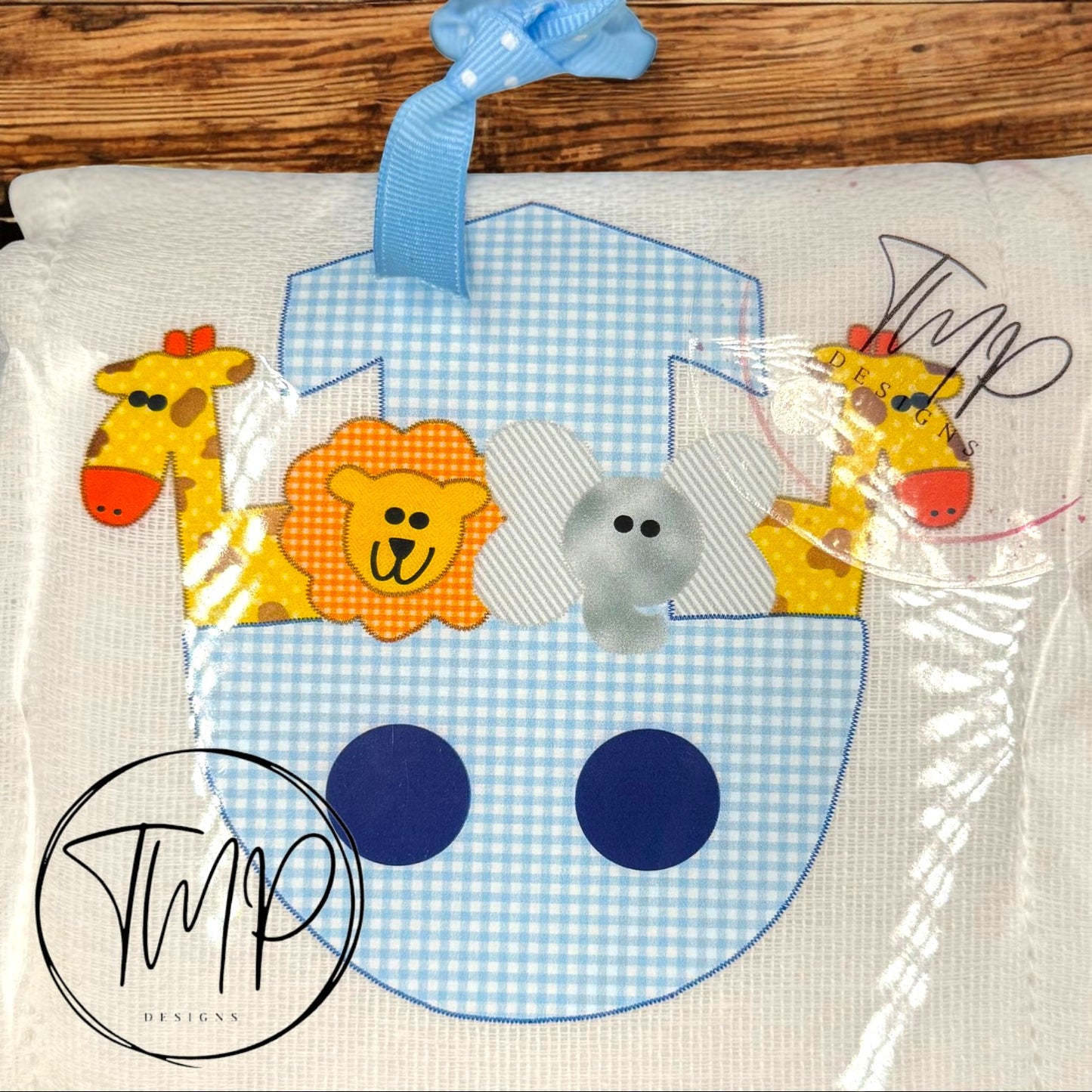 Noah's Ark Baby Burp Cloth