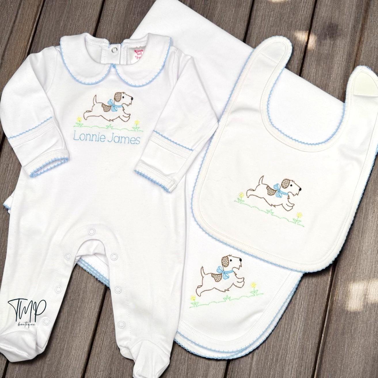 Embroidered Puppy Outfit,