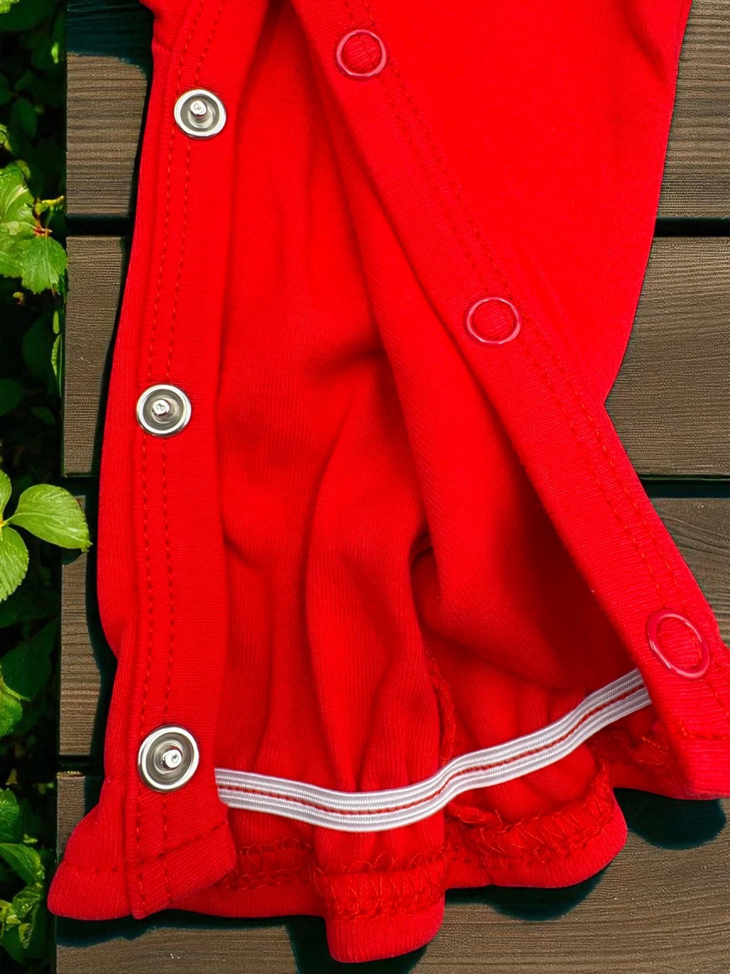 Little Sister Embroidered Baby Romper | Red Baby Girl Outfit | Sibling Announcement | Infant One Piece