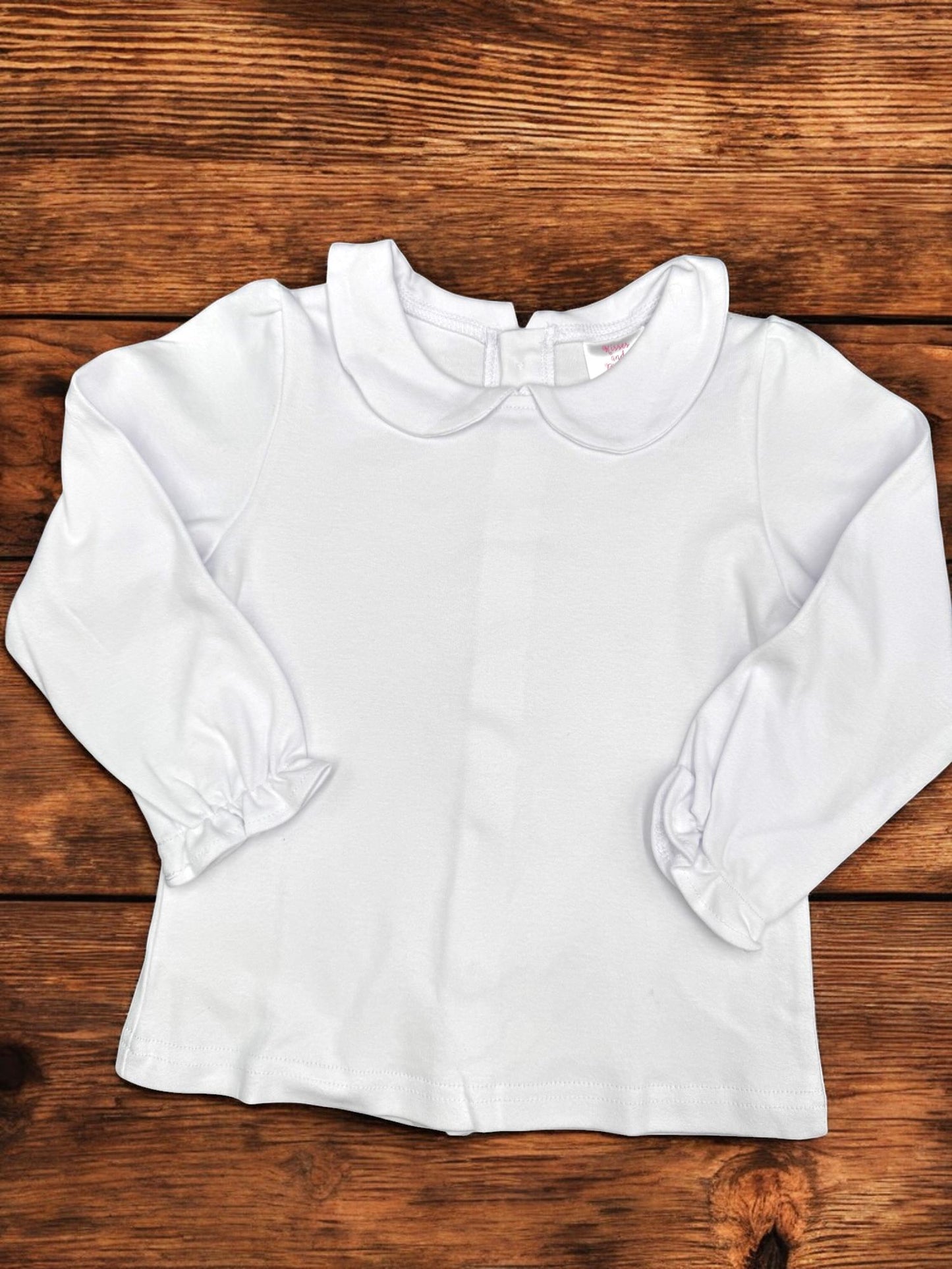 Girl Peter Pan Collar Shirt-Peter Pan Collared Shirt-Girl White shirt
