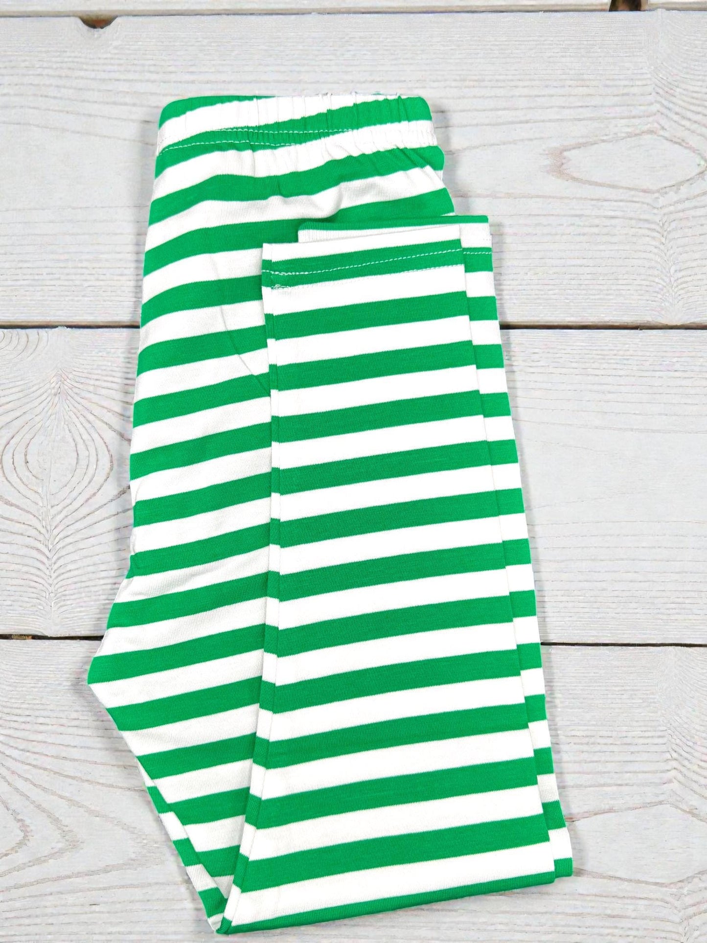 Personalized Toddler St. Patrick's Day Outfit, Embroidered Shamrock Tunic & Striped Leggings