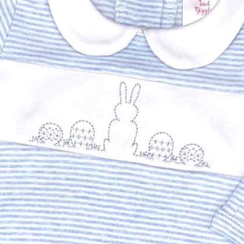 Coming Home Outfit Footie, Baby Boy Newborn, Easter Striped Baby Boy Footie
