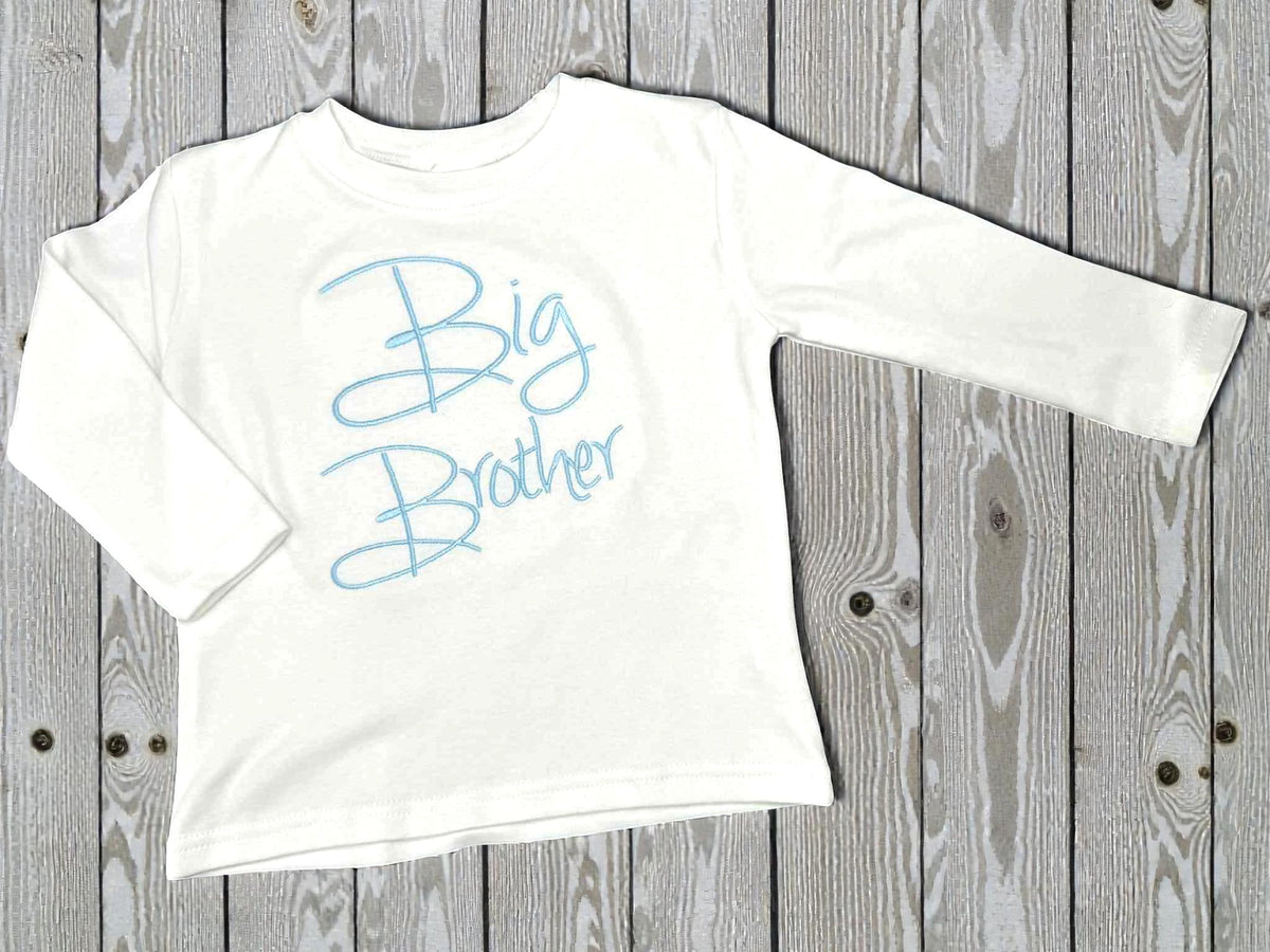Big Brother Embroidered Shirt – Sibling Announcement Outfit