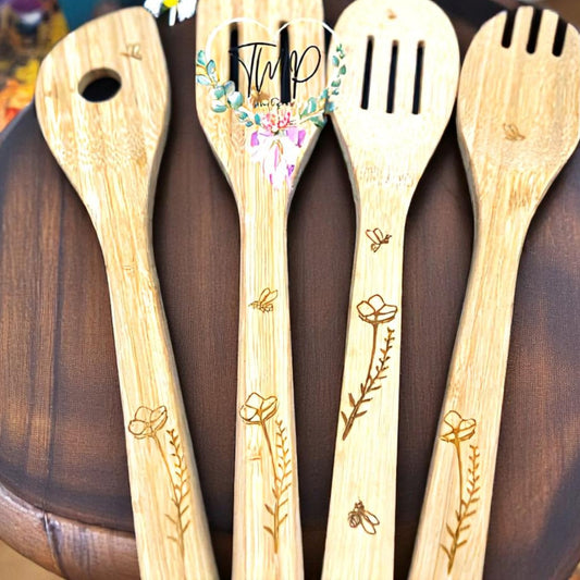 WILDFLOWER WOODEN SPOONS
