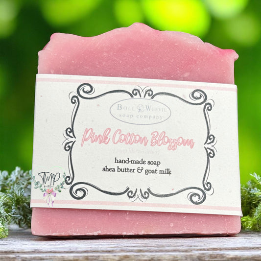 PINK COTTON BLOSSON GOAT MILK SOAP