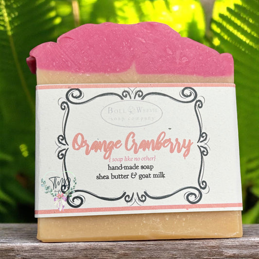 ORANGE CRANBERRY GOAT MILK SOAP