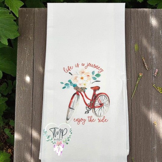 Life Is a Journey – Bicycle Hand Towel