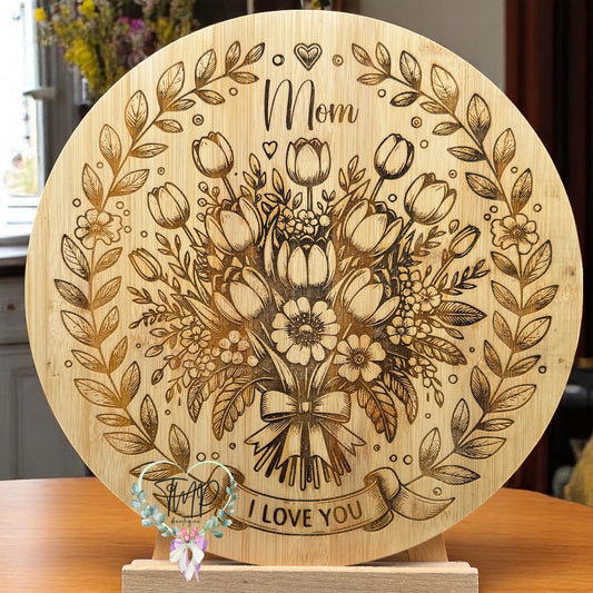 Bouquet Cutting Board for Mom