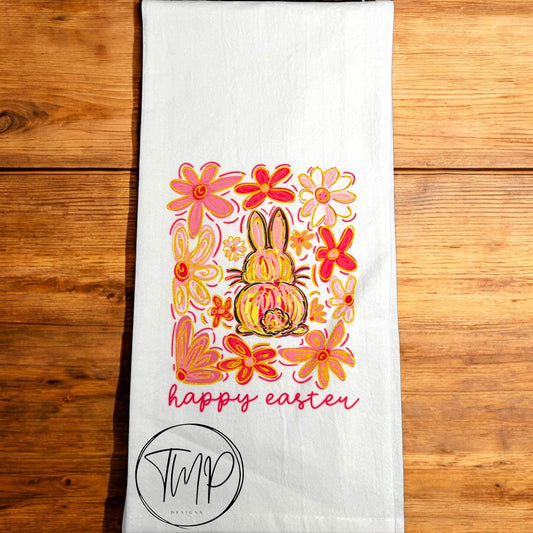 Happy Easter Flour Sack Towel