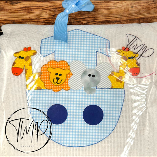 Noah's Ark Baby Burp Cloth