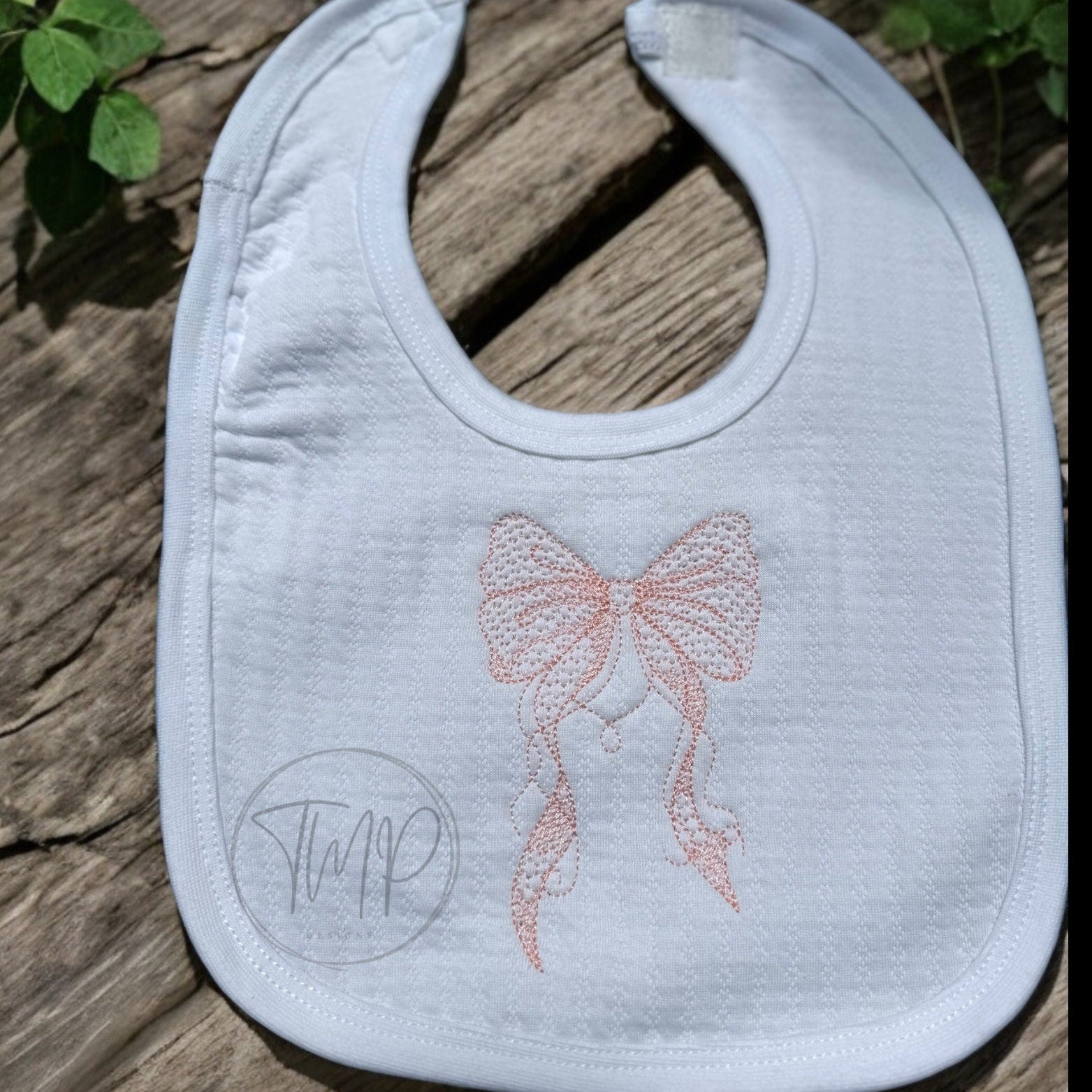 Embroidered Bow Baby Blanket Set, Personalized Jacquard Cotton