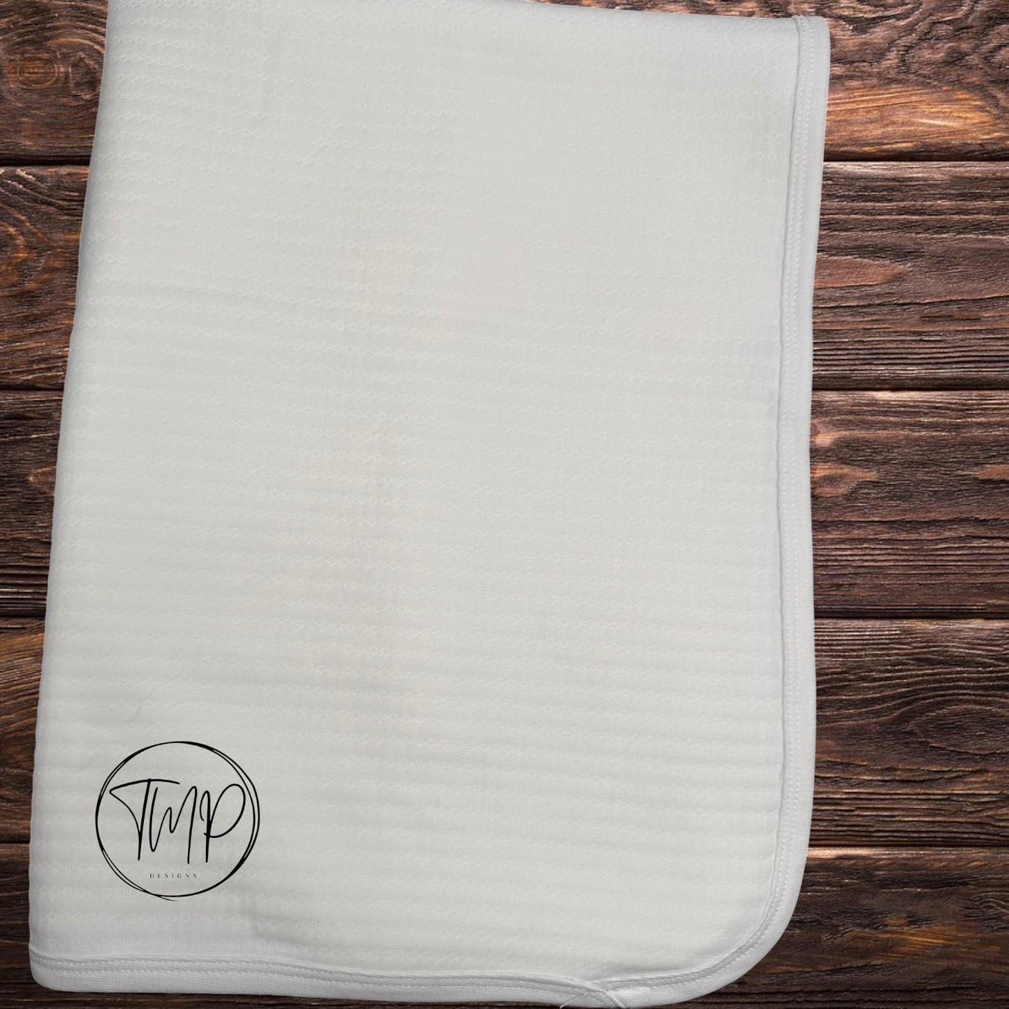 Noah's Ark Baby Blanket Set, Blue Cotton Bib and Burp Pad