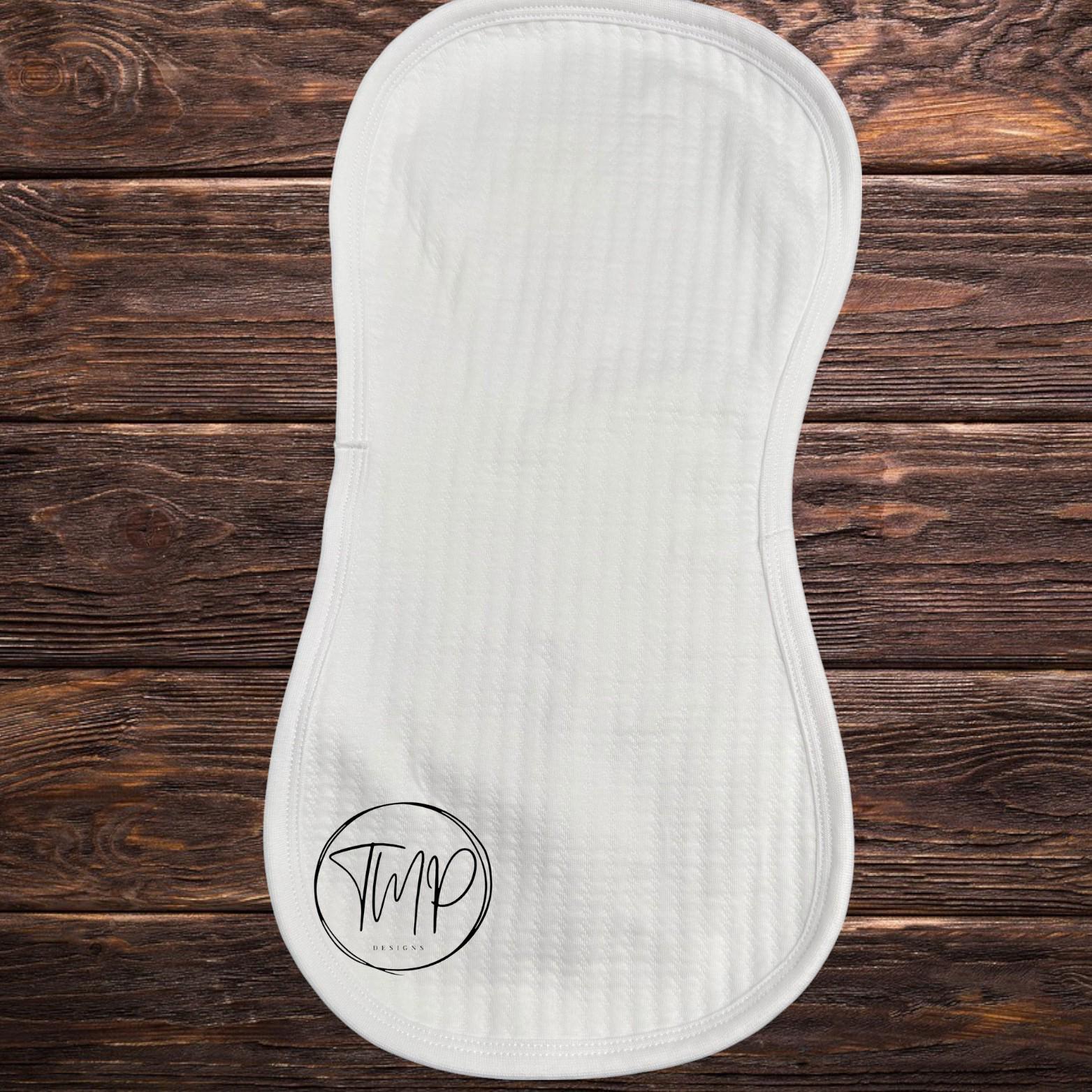 Noah's Ark Baby Blanket Set, Blue Cotton Bib and Burp Pad