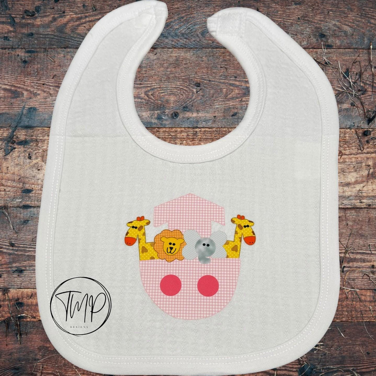 Coming Home Baby Set, Pink Noah's Ark Set, Cotton Blanket, Bib, Burp Pad