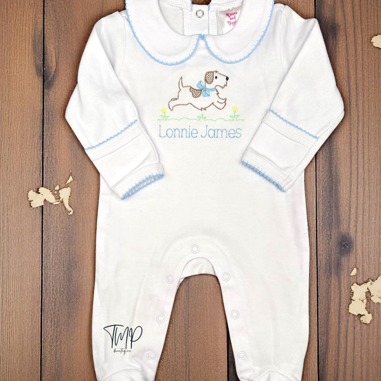 Embroidered Puppy Outfit,