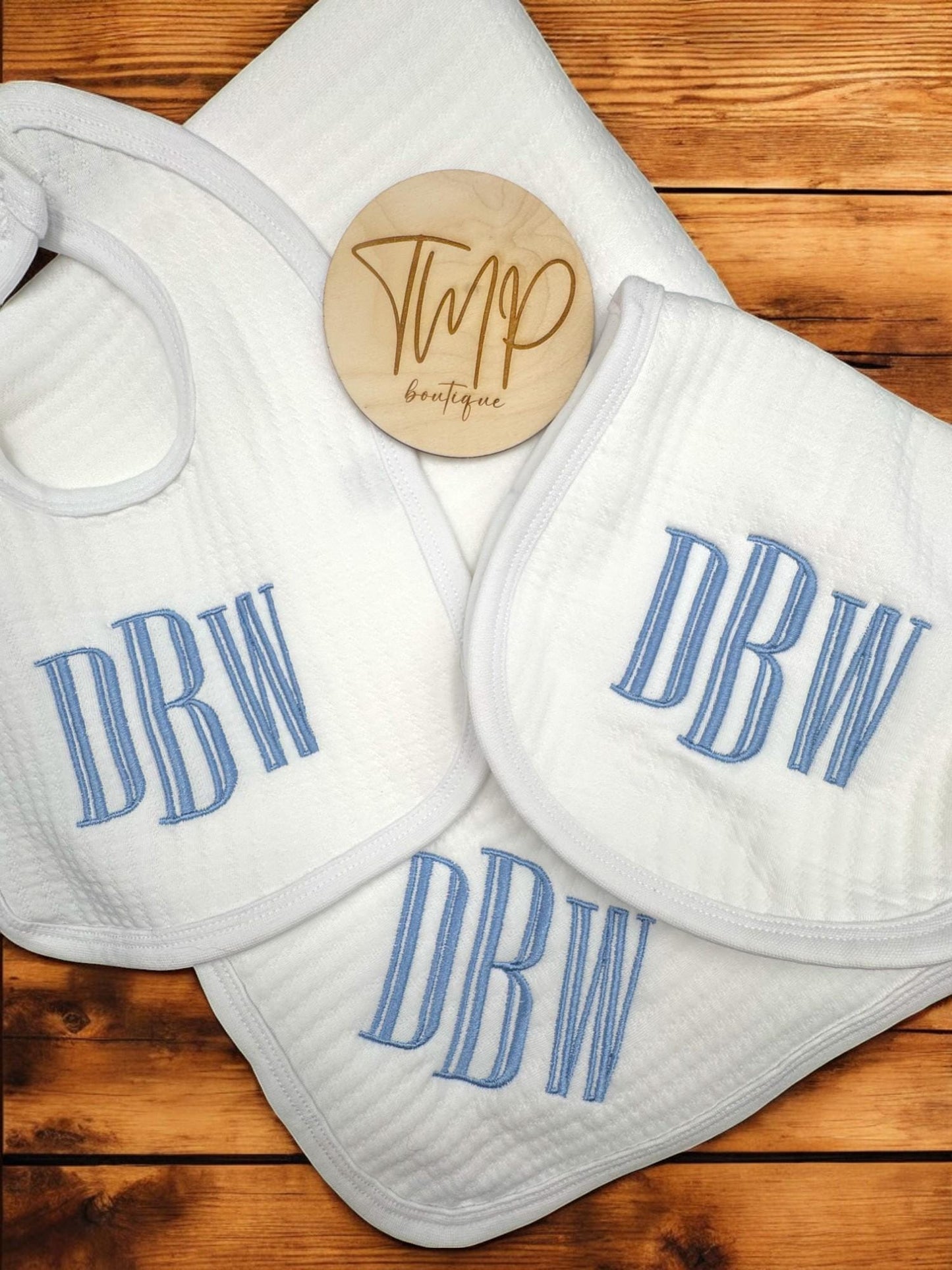 Monogrammed Baby Blanket: Personalized Jacquard Cotton, Embroidered Gift