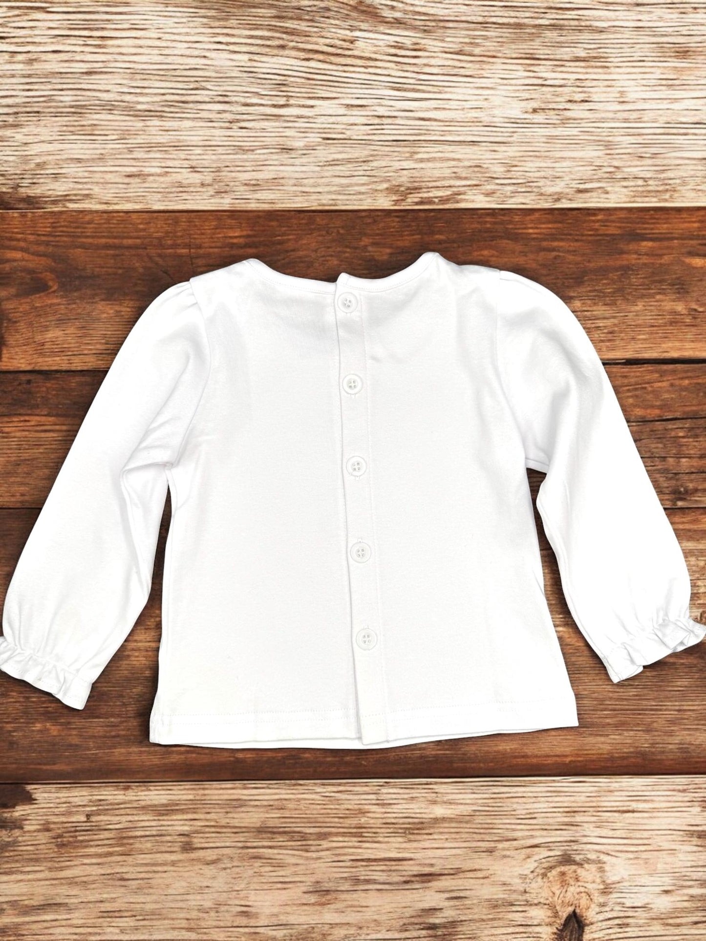 Girl Ruffle Collar Shirt-Ruffle Collared Shirt-Girl White shirt