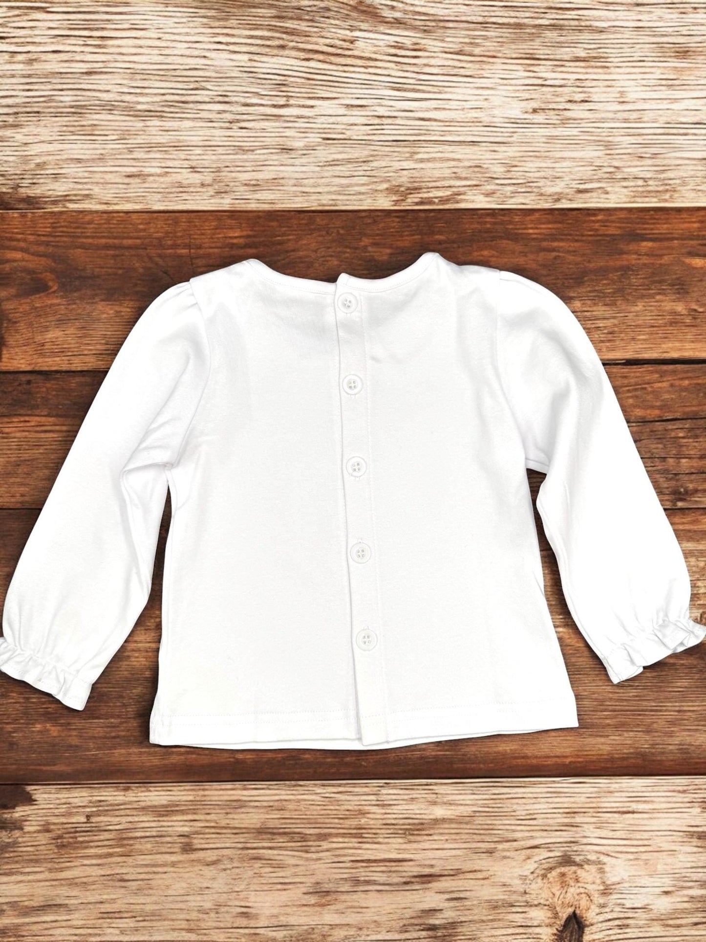 Girl Ruffle Collar Shirt-Ruffle Collared Shirt-Girl White shirt