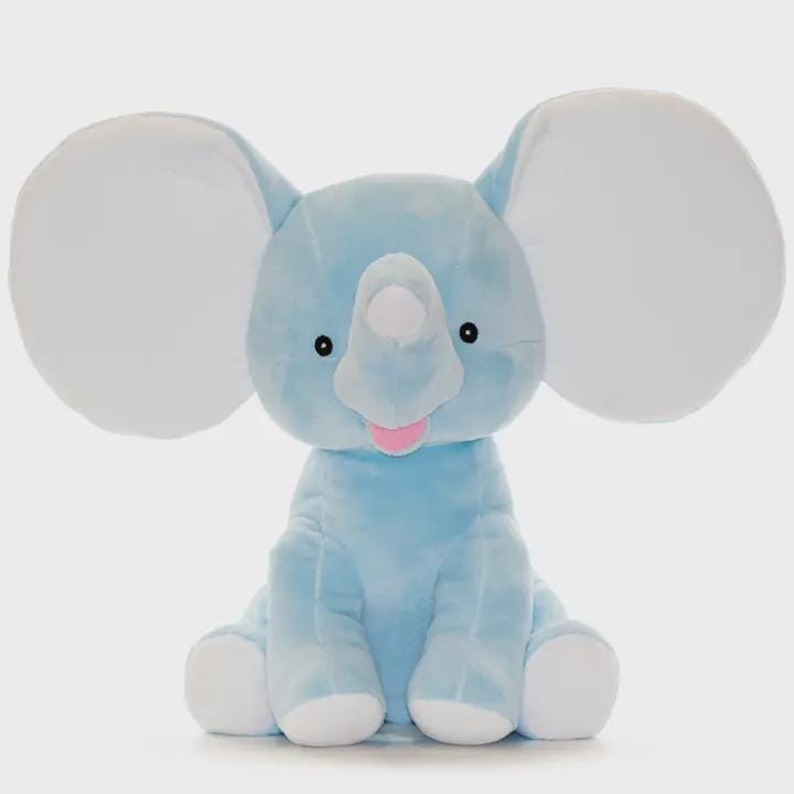 Personalized Embroidered Elephant Plush, Birth Stats Keepsake