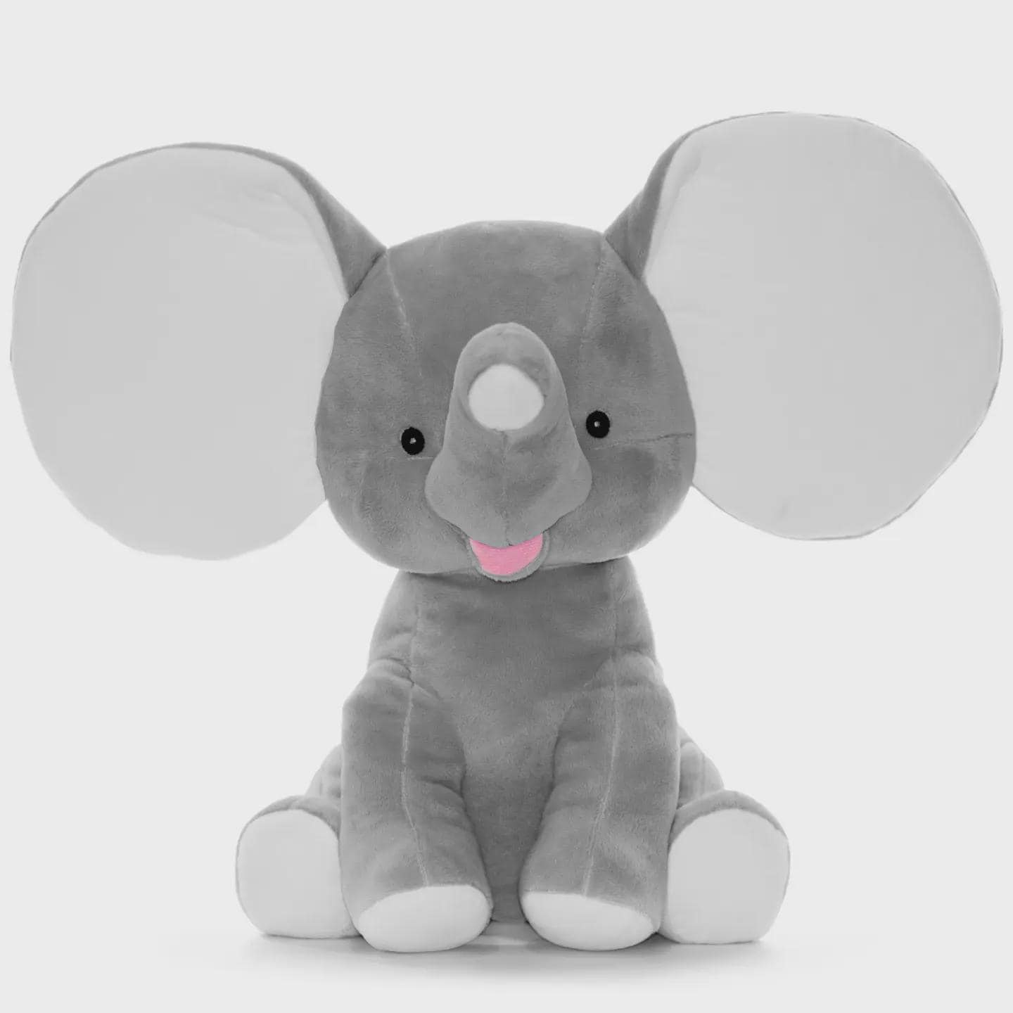 Personalized Embroidered Elephant Plush: Custom Baby Keepsake
