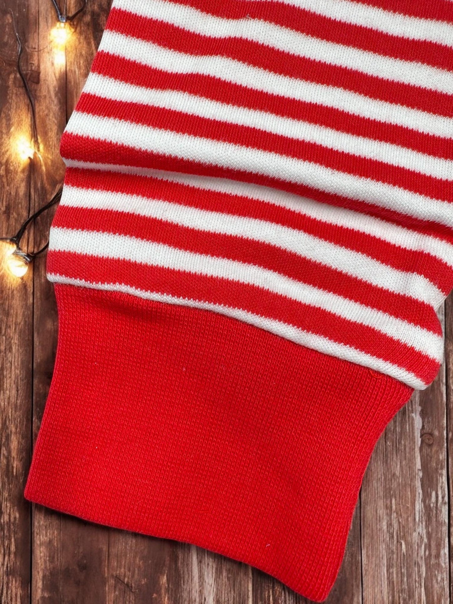 Personalized Kids Christmas Loungewear, Embroidered Holiday Outfit