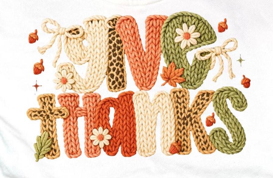 Give Thanks Baby Romper, Oversized Fall Outfit