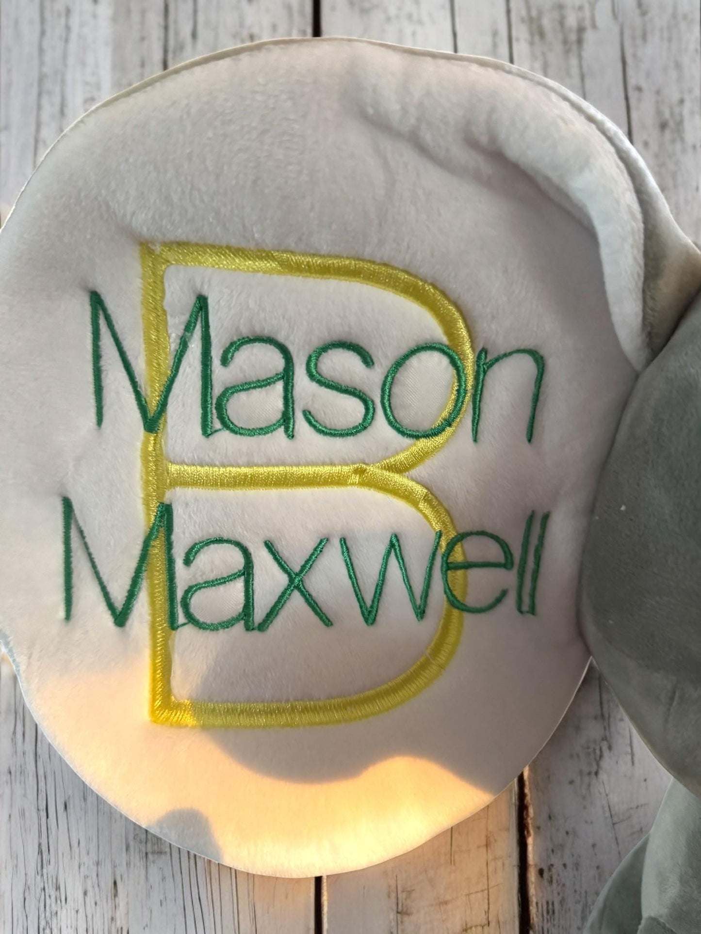 Personalized Farm Elephant Plush | Tractor Baby Keepsake | Embroidered Birth Stats | Little Farmer Nursery Gift