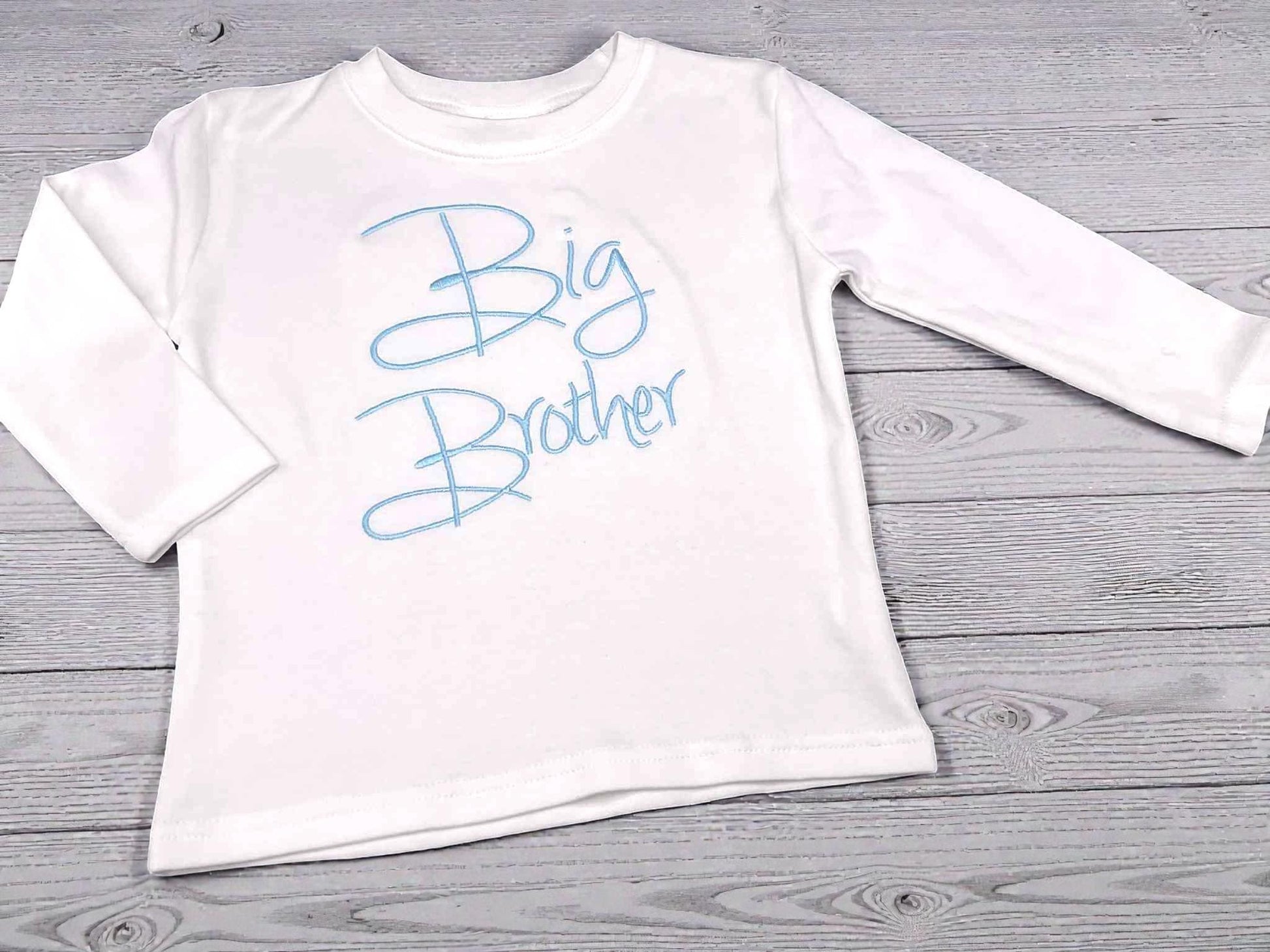 Big Brother Embroidered Shirt – Sibling Announcement Outfit