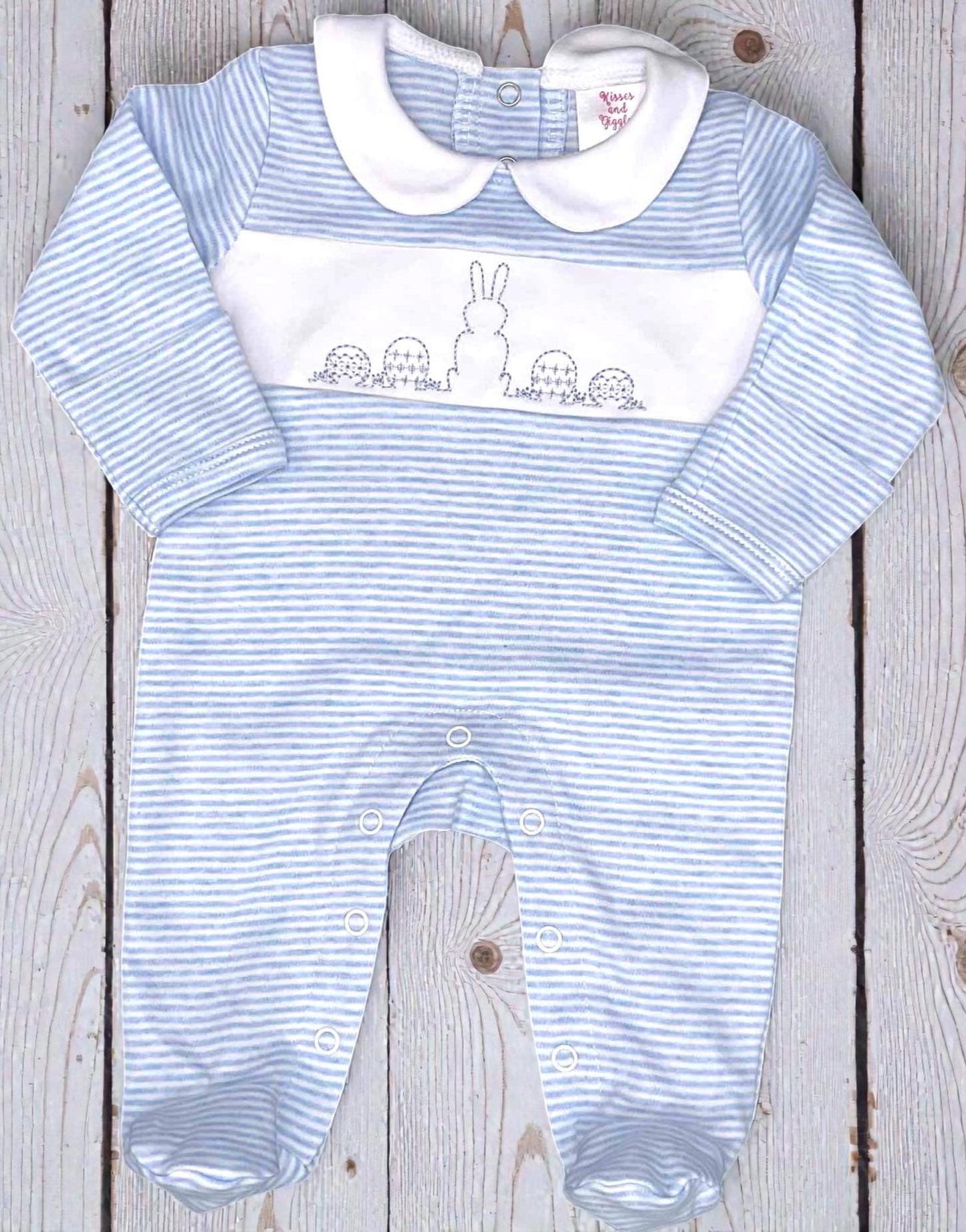 Coming Home Outfit Footie, Baby Boy Newborn, Easter Striped Baby Boy Footie