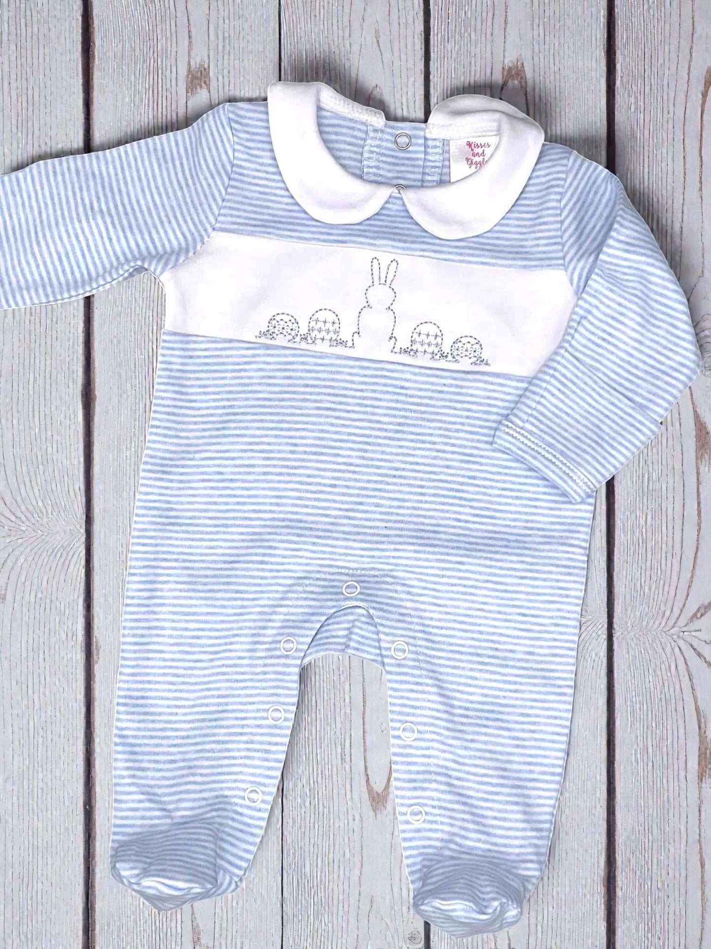 Coming Home Outfit Footie, Baby Boy Newborn, Easter Striped Baby Boy Footie