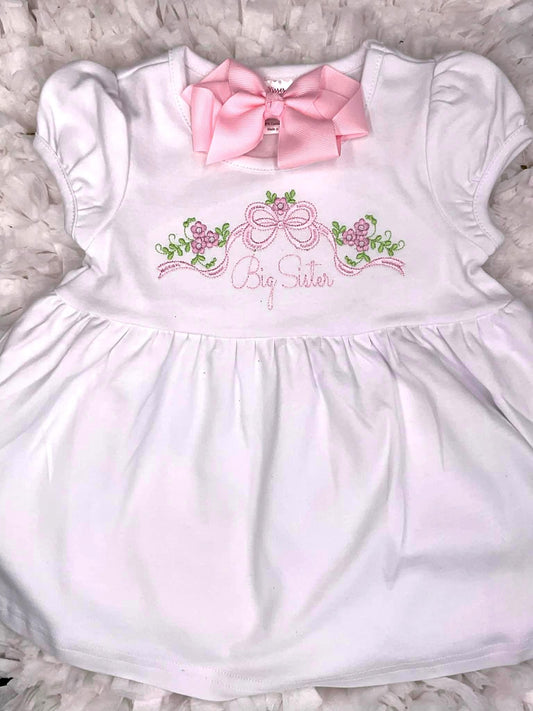 Big Sister Tunic Dress | Embroidered Floral Outfit
