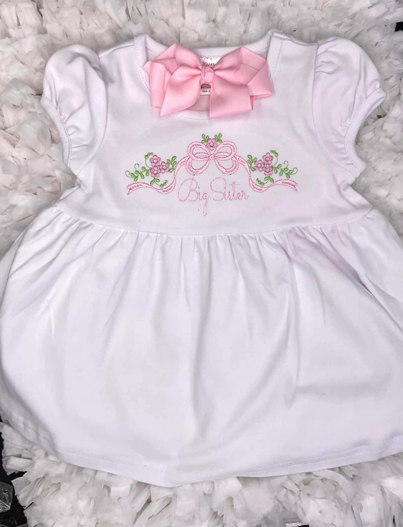 Big Sister Tunic Dress | Embroidered Floral Outfit