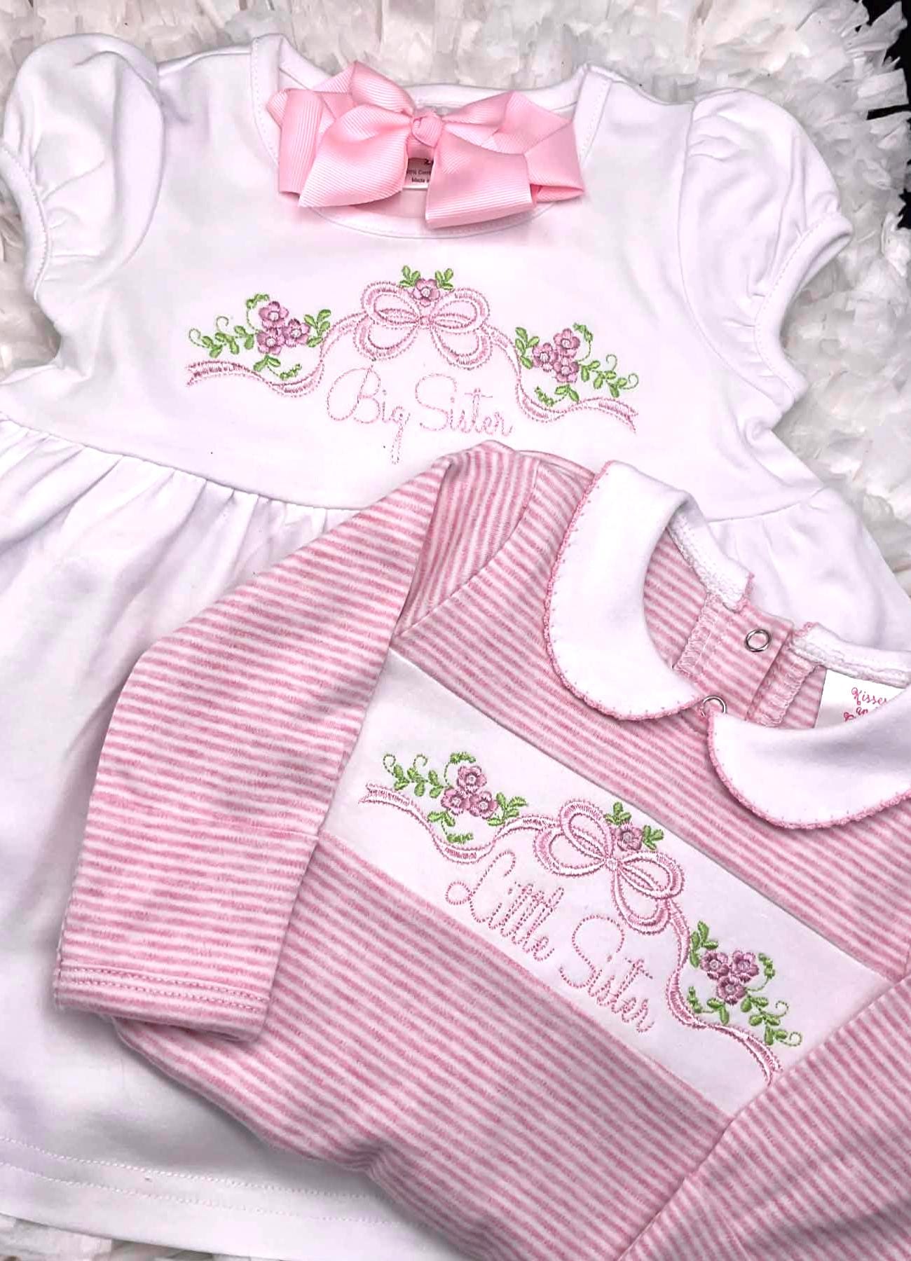 Big Sister Tunic Dress | Embroidered Floral Outfit