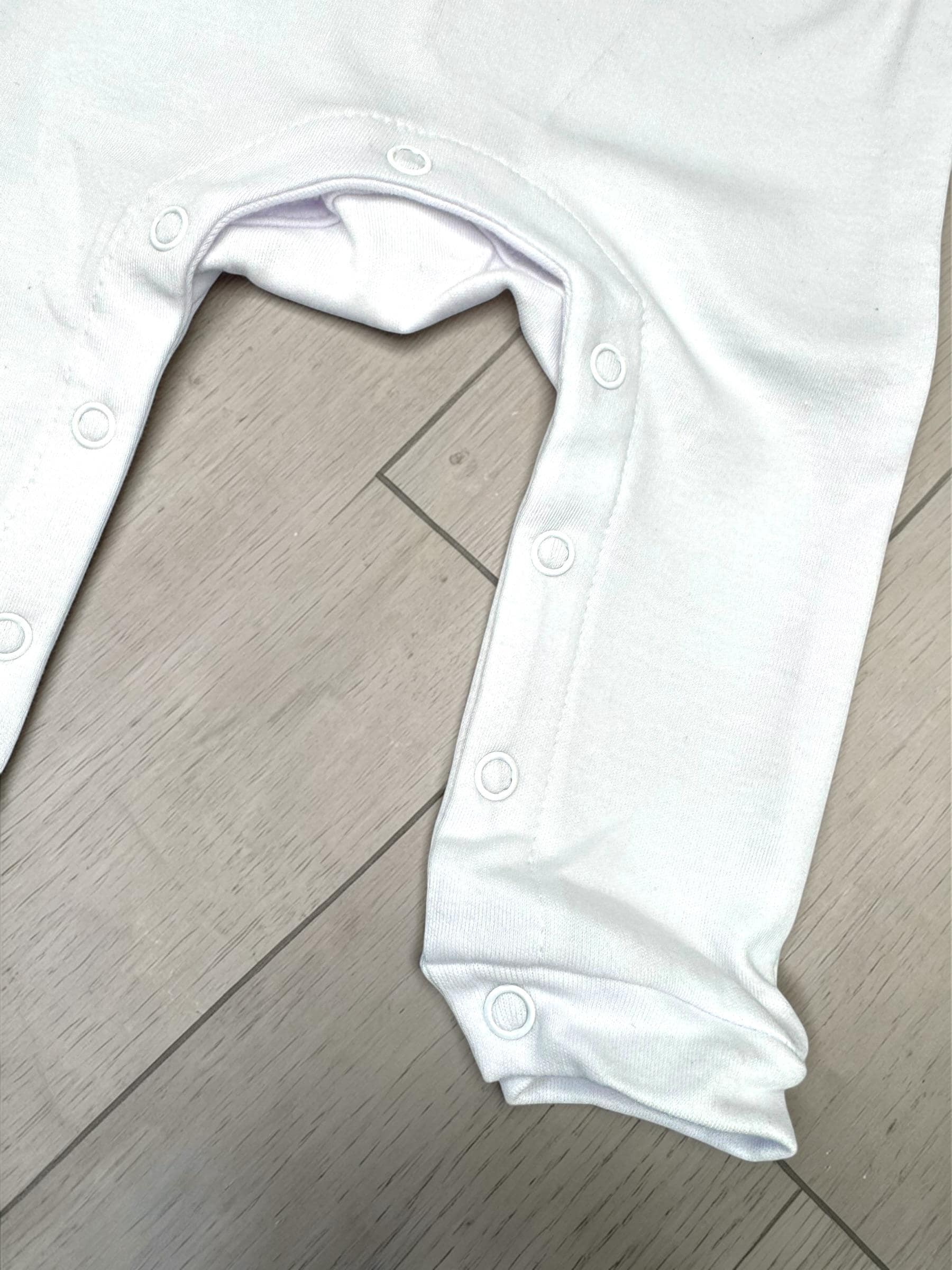 Personalized God Bless Baby Romper | Embroidered Cross Christening Outfit
