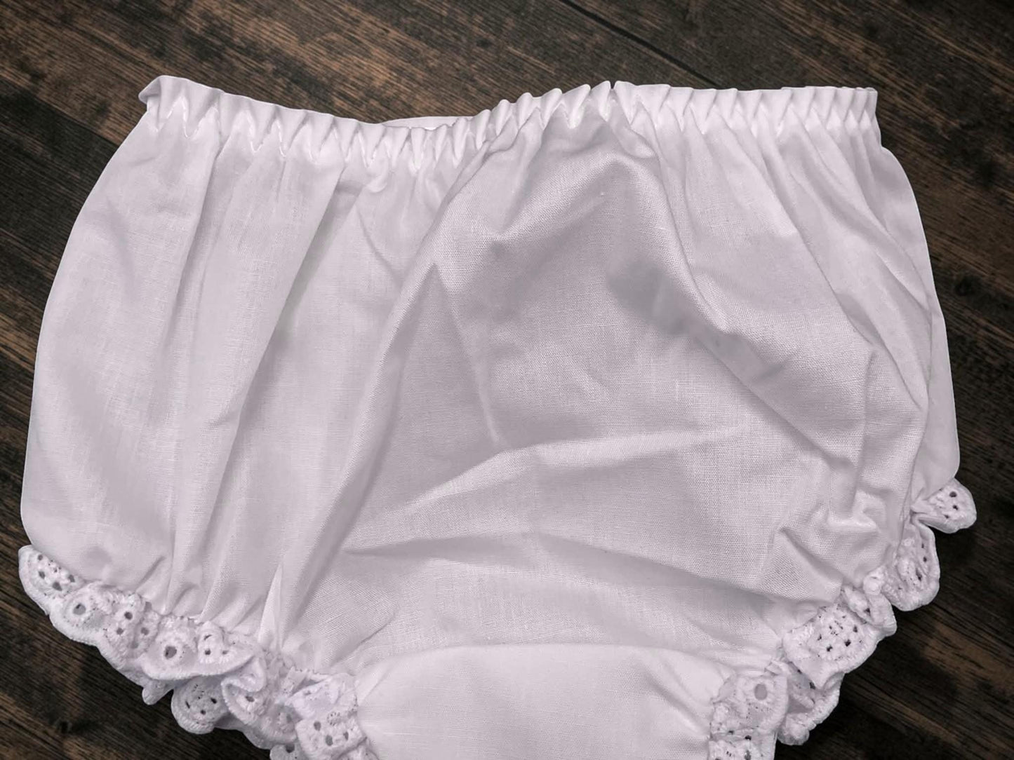 Personalized Baptism Bloomers – Baby Girl Christening Diaper Cover with Pink Cross & Bow Embroidery