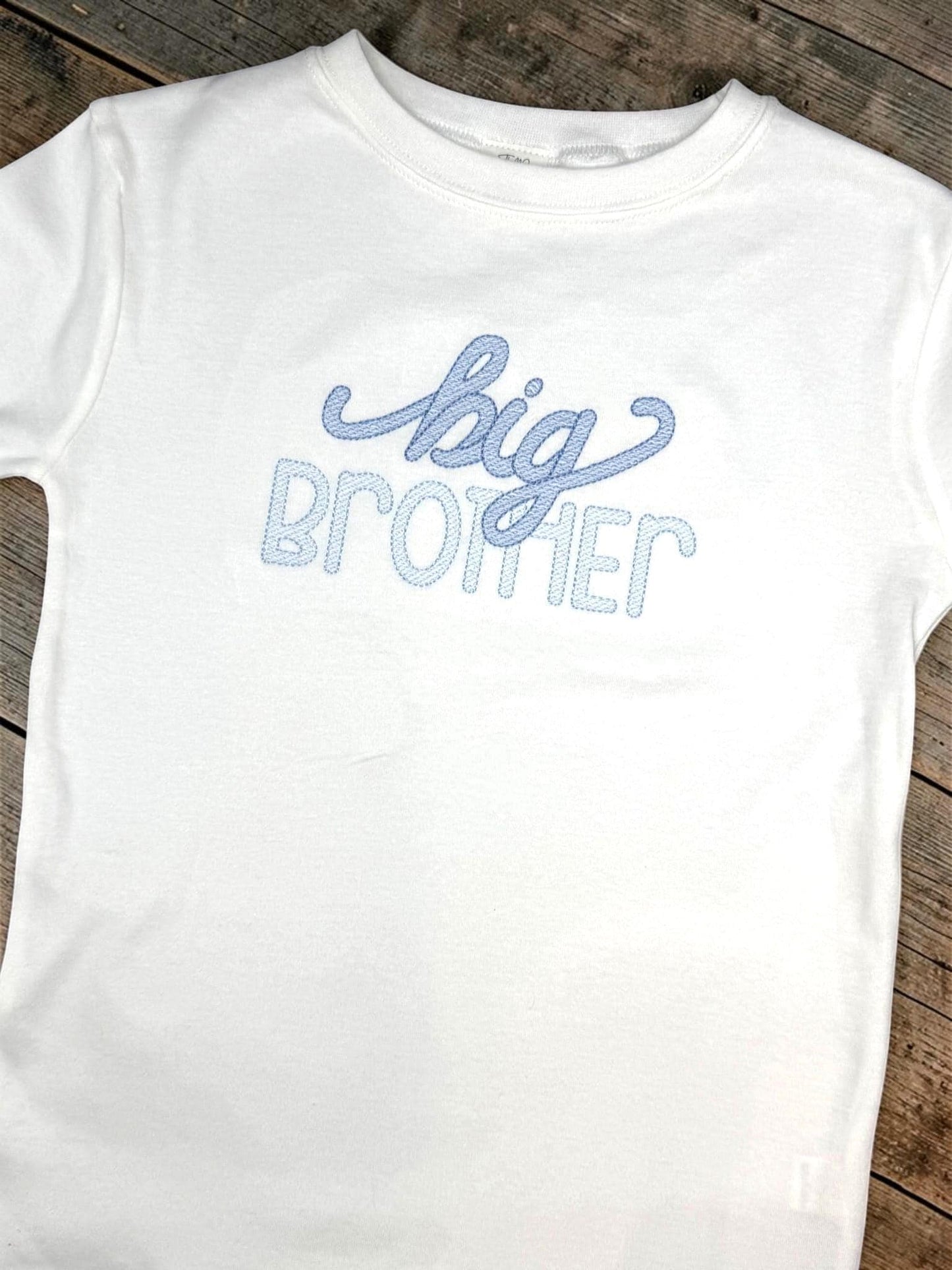 Embroidered Big Brother Shirt, Sibling Announcement