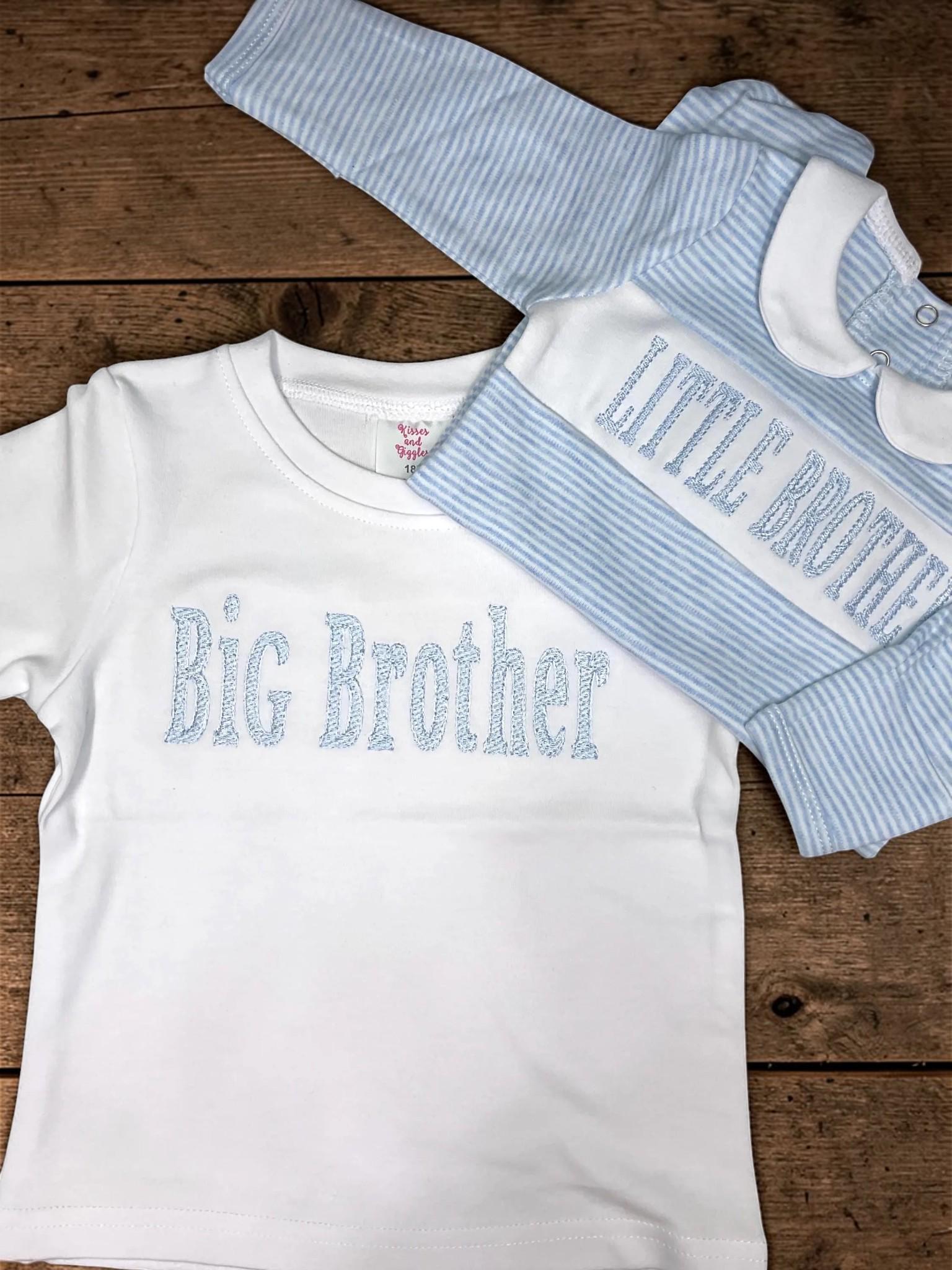 Embroidered Big Brother Shirt, Sibling Announcement