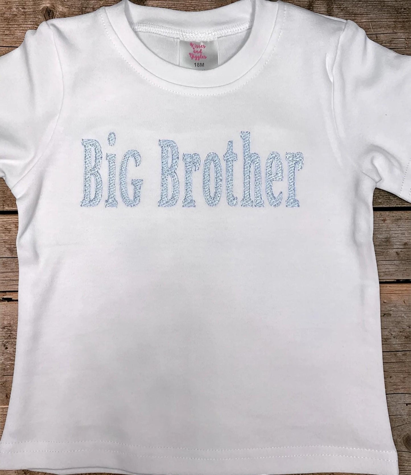 Embroidered Big Brother Shirt, Sibling Announcement