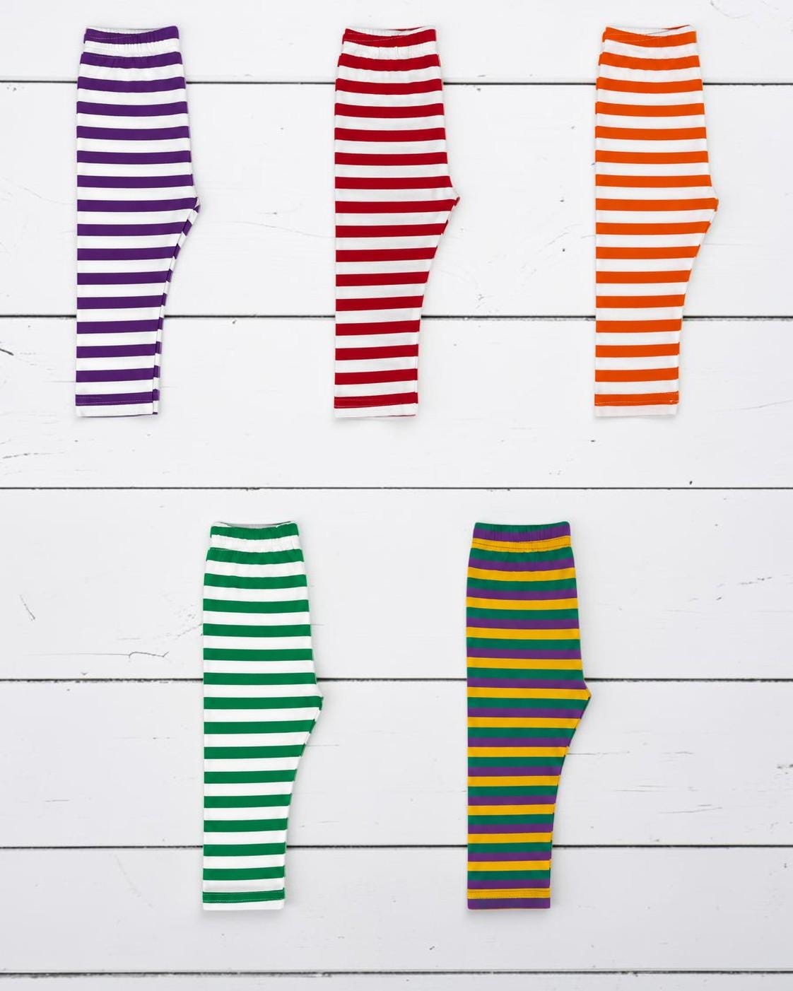 Girls Striped Leggings | Coordinating Boutique Leggings | Toddler Girls Leggings | Multiple Colors