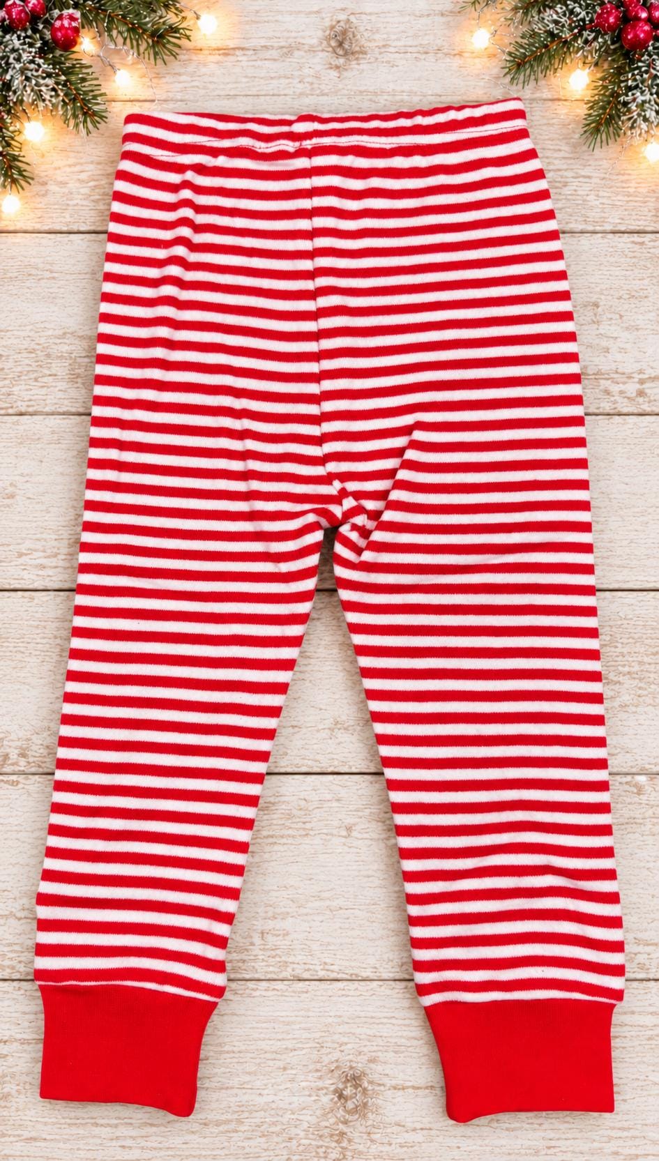 Personalized Kids Christmas Loungewear, Embroidered Holiday Outfit