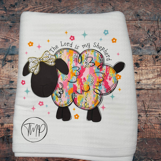 Little Lamb Lord is my Shepherd Baby Blanket