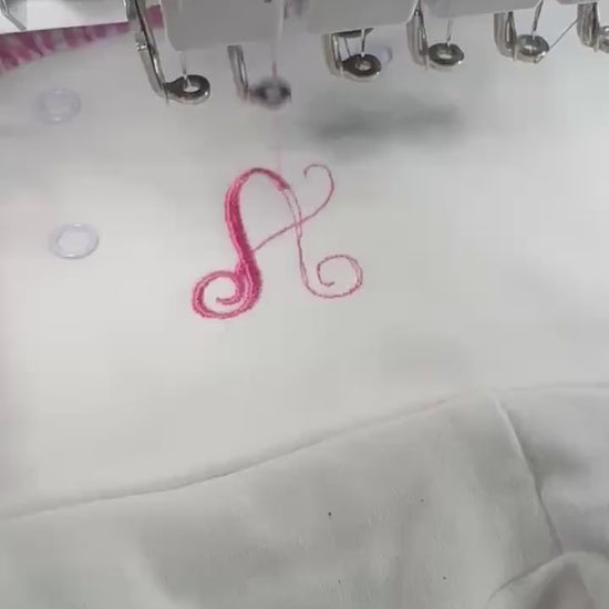 Personalized Baby Romper | Pink Gingham Ruffle, Embroidered Cotton