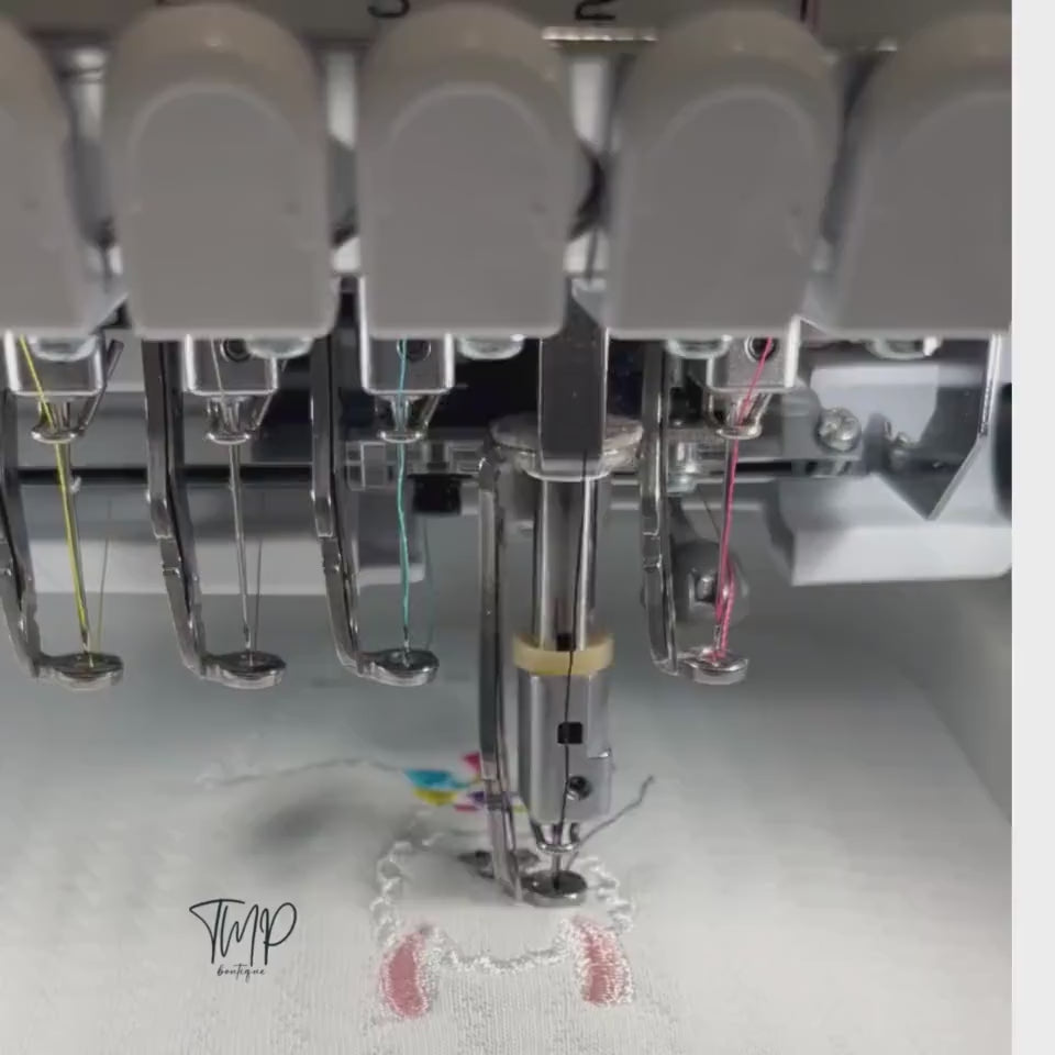 Embroidered Llama Baby Blanket Set, Jacquard Cotton, Personalized Gift